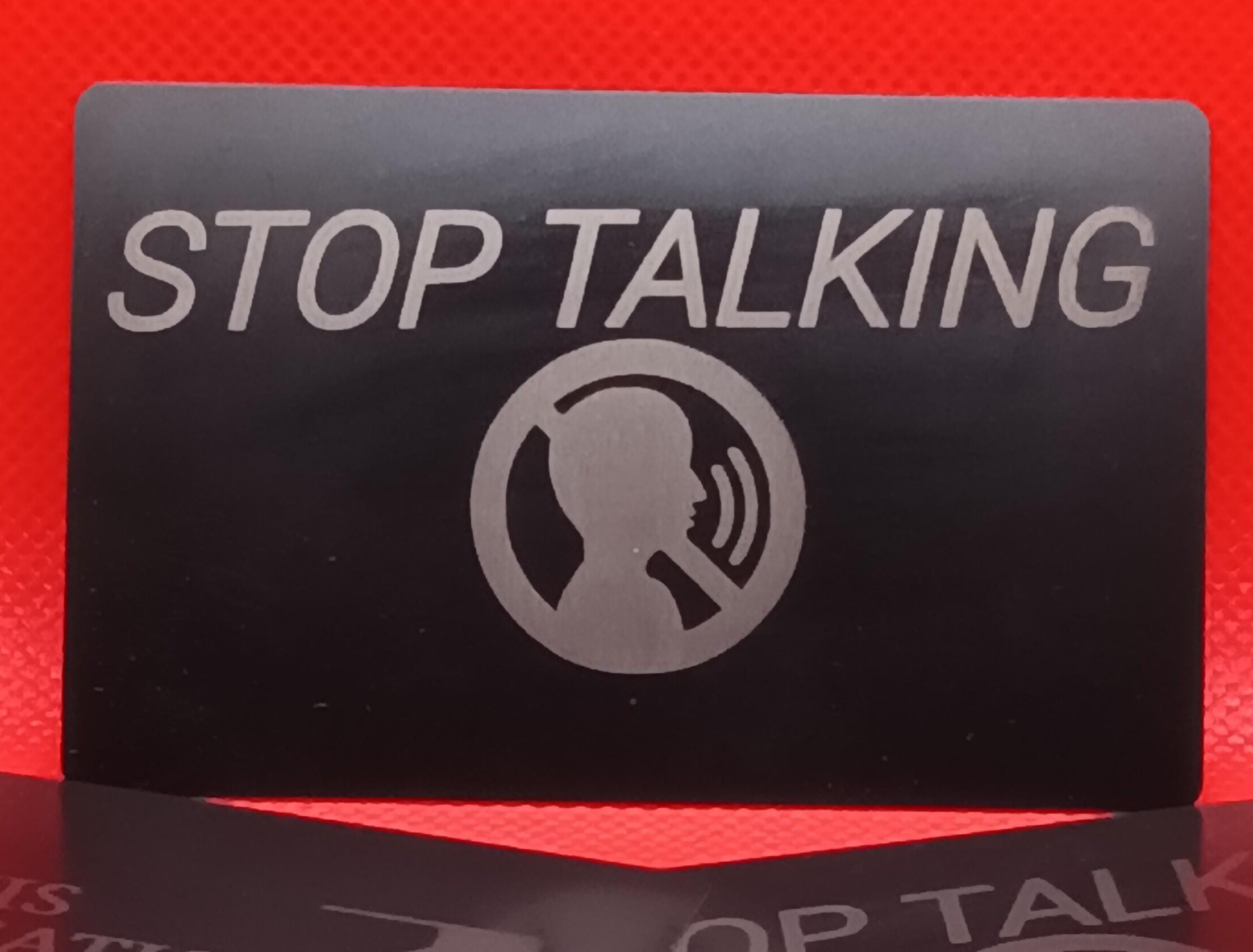 Stop Talking card