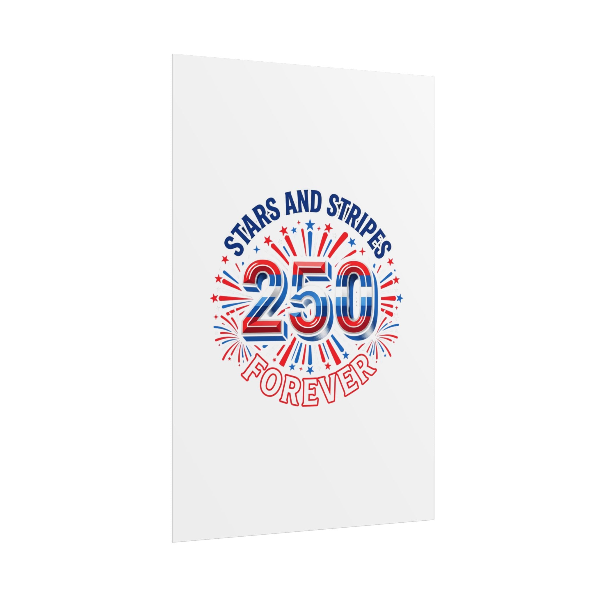 4th of July Stars & Stripes Rolled Poster — Independence Day Wall Art