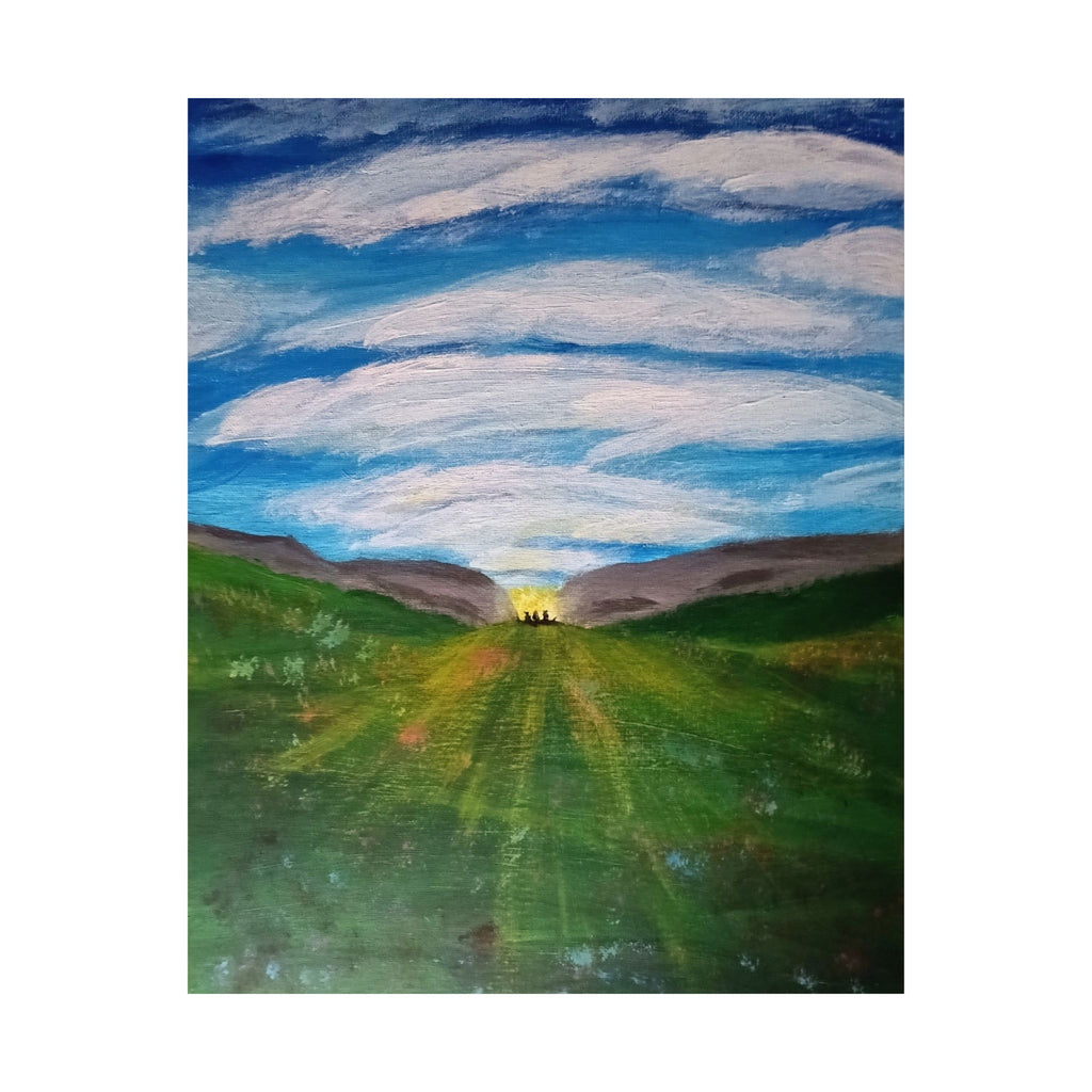 Mystical Field: Shadows from the Sky| Sky Silhouette Wall Art