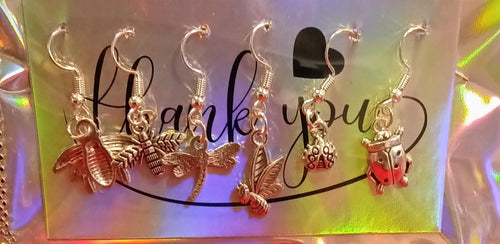 6 Pack themed earrings