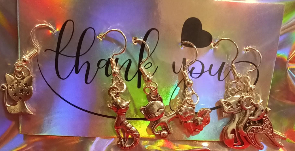 6 Pack themed earrings