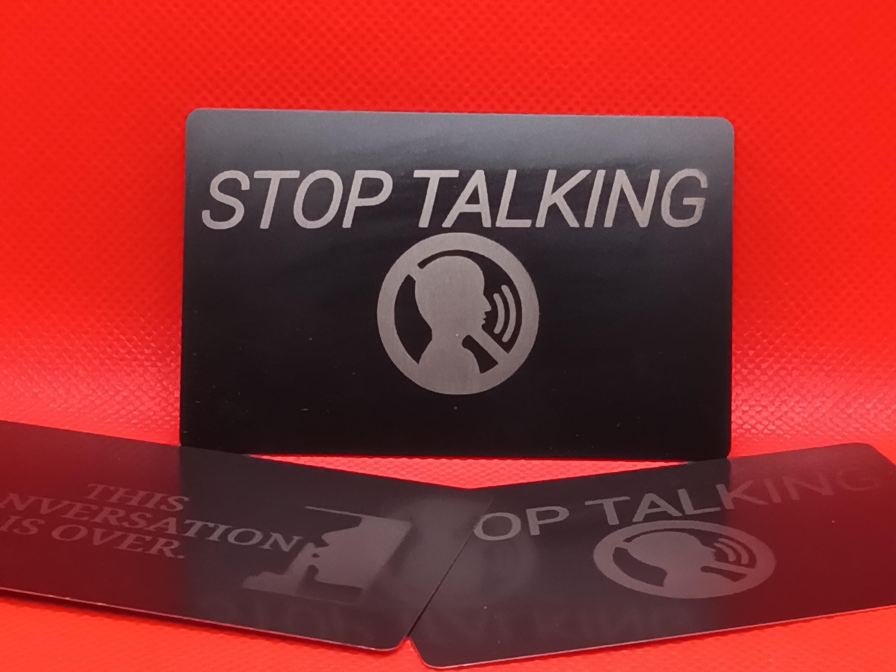 Stop Talking card